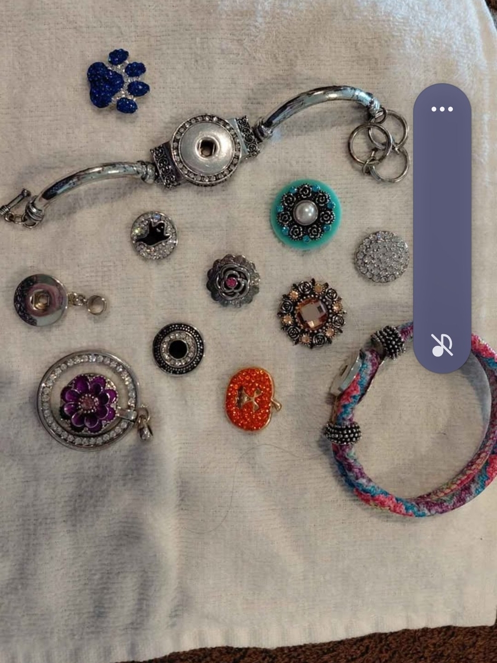 Vintage Interchangeable Snap Jewerly 13 Pc Set